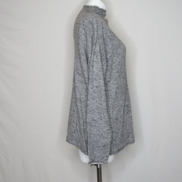 Madewell Gray Donegal Whitworth Mockneck Sweater Knit Women's L Large - Picture 4 of 8